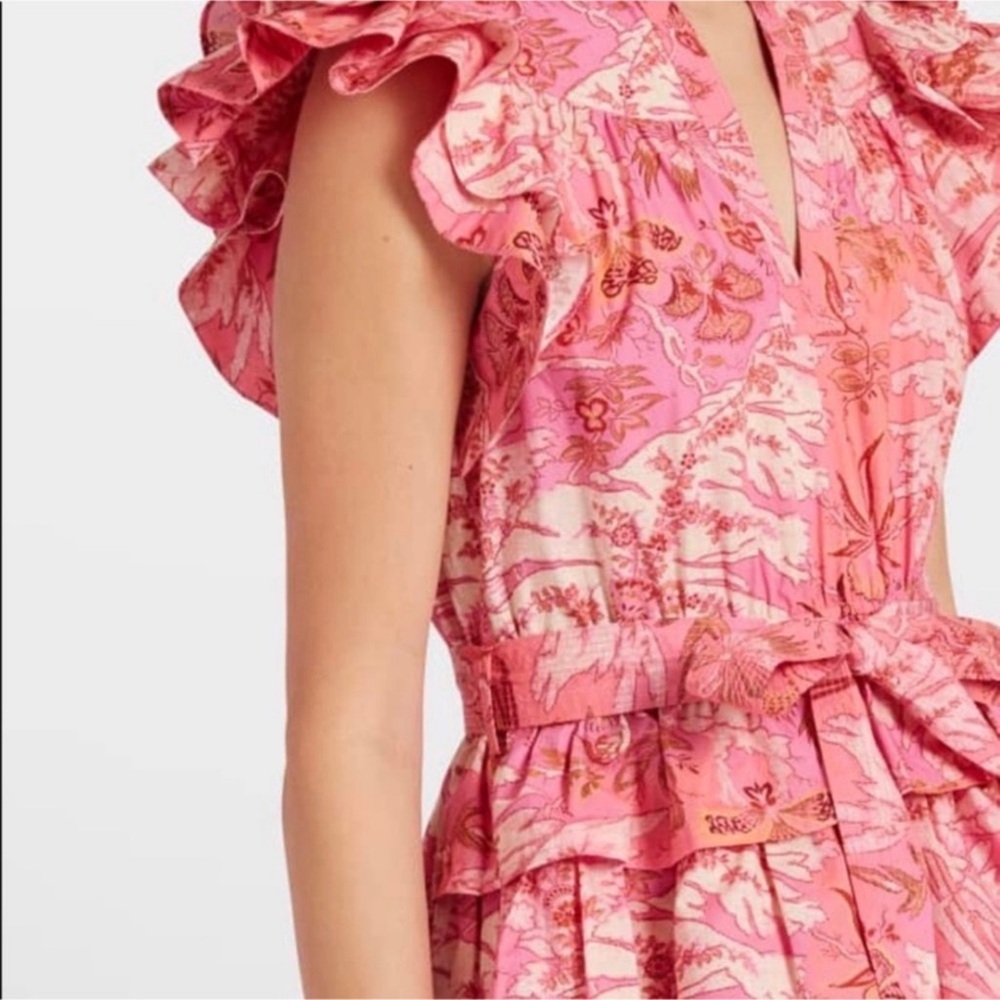 ULLA JOHNSON Lulua Mini Pink Dress in camellia Sz 12 - Picture 6 of 9